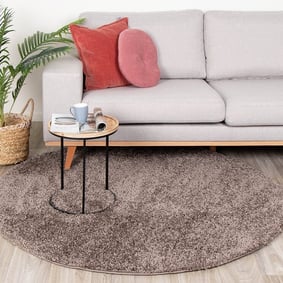 Tapis rond à poils longs - Lofty Taupe