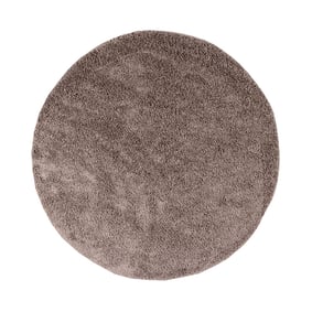 Tapis rond à poils longs - Lofty Taupe - sfeer