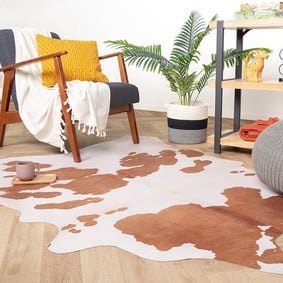 Tapis Peau de vache - Bovine Marron/Blanc