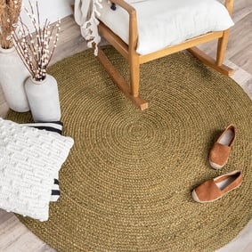 Tapis en jute - Fair Rond Vert