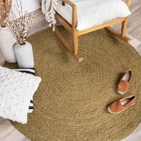 Tapis en jute - Fair Rond Vert