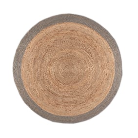 Tapis en jute - Fair Rond Naturel/Gris - sfeer