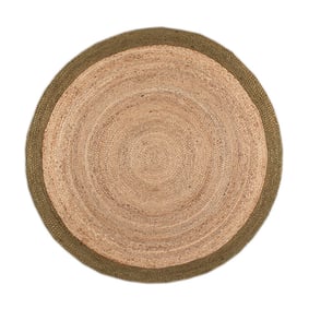 Tapis en jute - Fair Rond Naturel/Vert - product