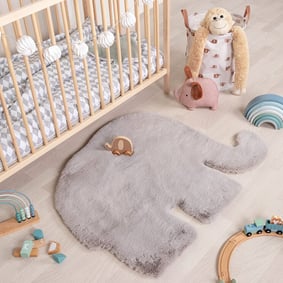 Tapis pour enfants - Huggy Olifant Gris