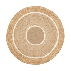 Tapis rond en jute - Mirai Circle Blanc/Naturel - sfeer