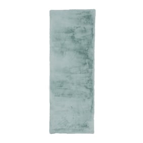 Tapis de couloir doux à poils longs - Comfy Supreme Bleu/Vert - sfeer