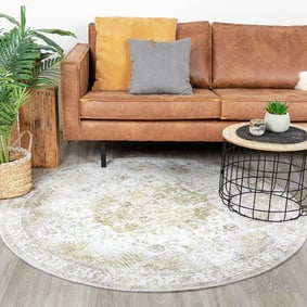 Tapis vintage rond - Lago Vert