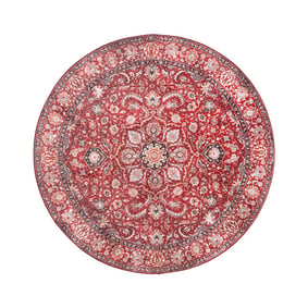 Tapis rond vintage - Imagine Medallion Rouge - sfeer
