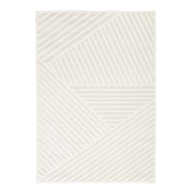 Tapis d'intérieur et d'extérieur moderne - Nori Lines Blanc - sfeer
