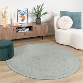 Tapis en laine rond - Wise Vert