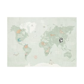 Tapis enfant - Globe Menthe - sfeer
