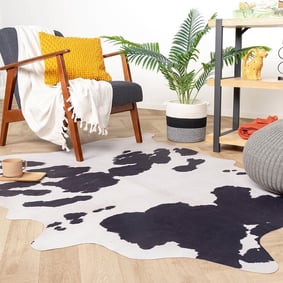 Tapis Peau de vache - Bovine Noir/Blanc