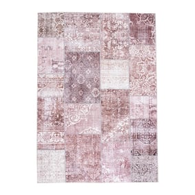 Tapis patchwork - Lago Rouge/Rose - sfeer