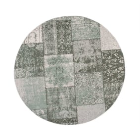 Tapis patchwork rond - Dreams Vert - product