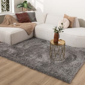Tapis shaggy rond - Blaze Gris