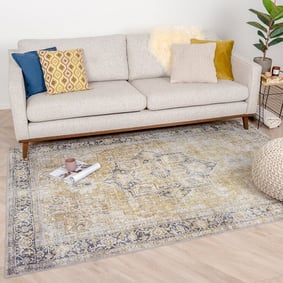 Tapis vintage - Lugan Jaune