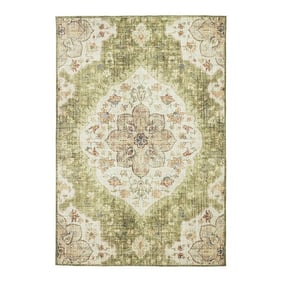 Tapis ovale à poils longs - Santo Mandala Vert - product