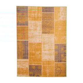 Tapis patchwork - Spring Jaune Ocre/Taupe - product