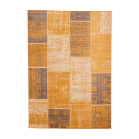 Tapis patchwork - Spring Jaune Ocre/Taupe - sfeer