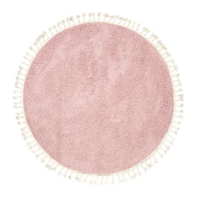 Tapis rond à poils longs - Lofty Fringe Rose - product