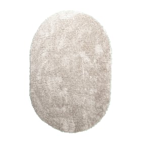Tapis shaggy ovale - Blaze Beige/Gris - sfeer