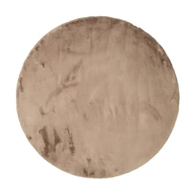 Tapis rond à poils longs - Comfy Supreme Taupe - sfeer