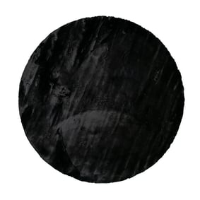 Tapis rond à poils longs - Comfy Supreme Noir - product