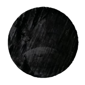 Tapis rond à poils longs - Comfy Supreme Noir - sfeer