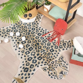 Tapis lavable pour enfant - Wild Panter Naturel