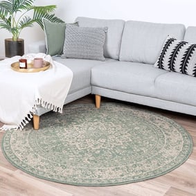 Tapis vintage rond - Wonder Oriental Vert