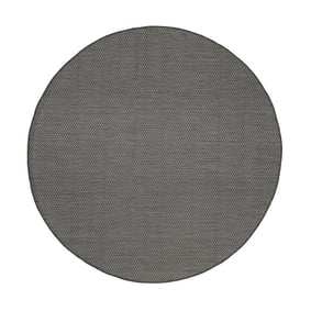 Tapis d'extérieur rond - Malta Arrow Noir - product