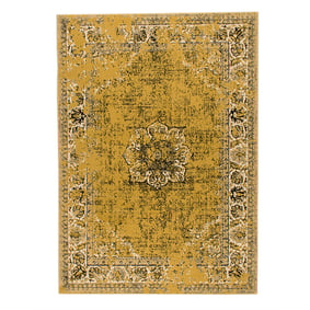Tapis vintage - Wonder Jaune/Noir - sfeer