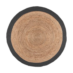 Tapis en jute - Fair Rond Naturel/Noir - product