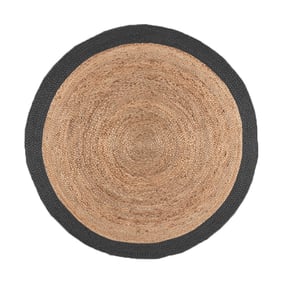 Tapis en jute - Fair Rond Naturel/Noir - sfeer