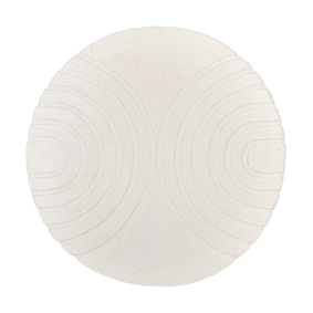 Tapis rond à poils longs - Carvy Arches Crème - product