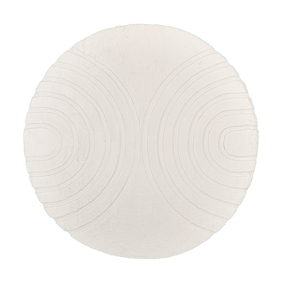 Tapis rond à poils longs - Carvy Arches Crème - sfeer