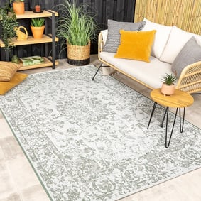 Tapis d'extérieur vintage - Victoria Oriental Vert