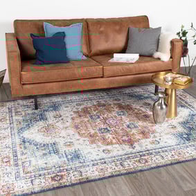 Tapis vintage - Azara Bleu Clair
