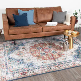 Tapis vintage - Azara Bleu Clair