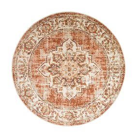 Tapis rond vintage - Spring Medallion terra/Crème - sfeer
