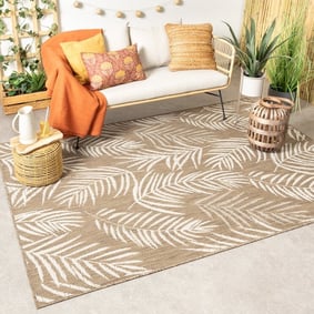 Tapis d'extérieur - Malta Leaves Naturel