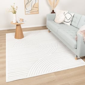 Tapis persan - Nori Curves Blanc