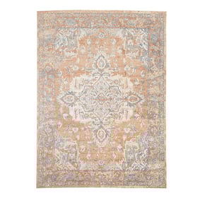 Tapis lavable - Nova Medaillon Terracotta - product