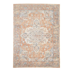Tapis lavable - Nova Medallion Terracotta - sfeer