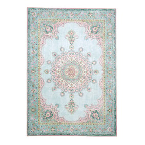 Tapis vintage - Lily Medallion Bleu Clair - sfeer