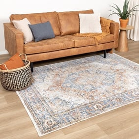 Tapis lavable - Nova Medaillon Rustique