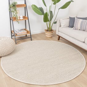 Tapis rond en laine - Twist Beige