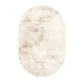 Tapis ovale à poils longs - Comfy Supreme Crème - sfeer