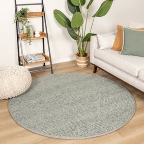 Tapis rond en laine - Twist Vert