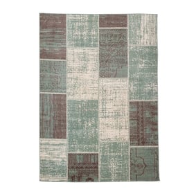 Tapis patchwork - Spring Vert/Gris - sfeer
